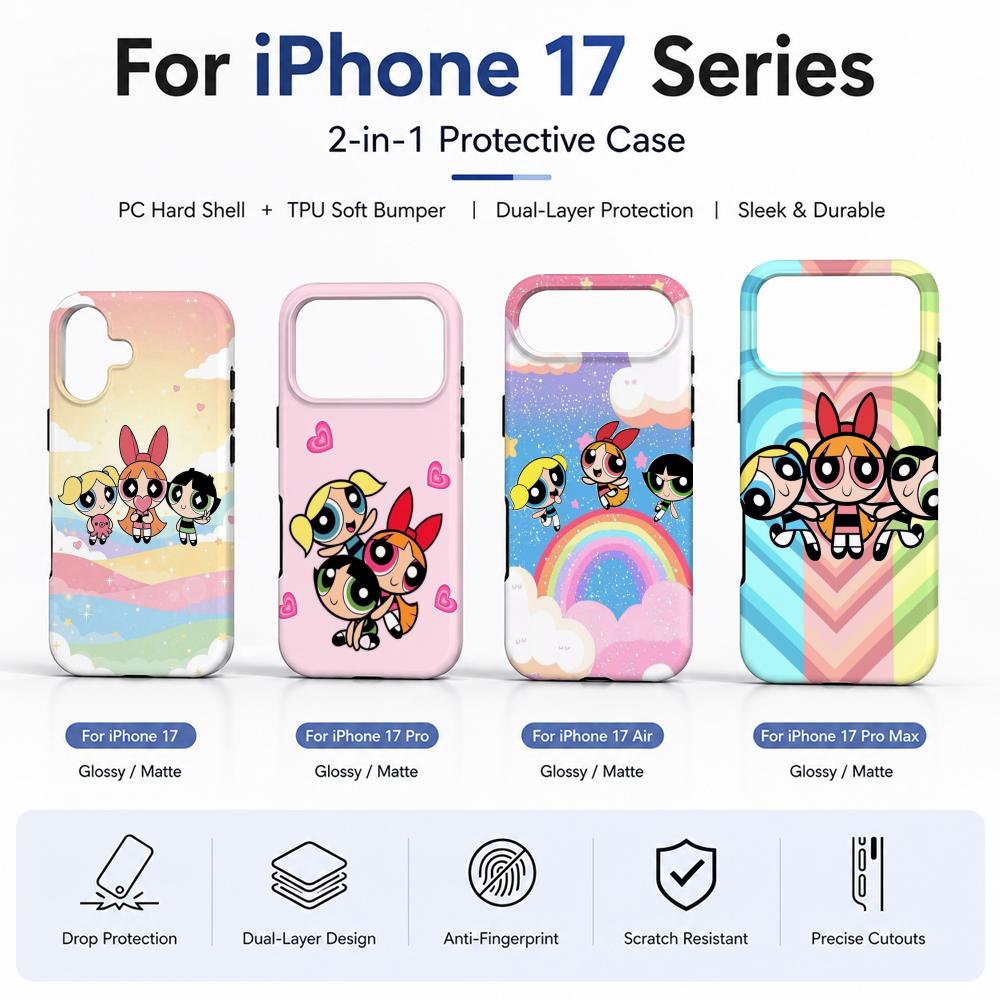 Phone Case Anime - Anime P-Powerpuff Girls Telefon Kılıfı Film